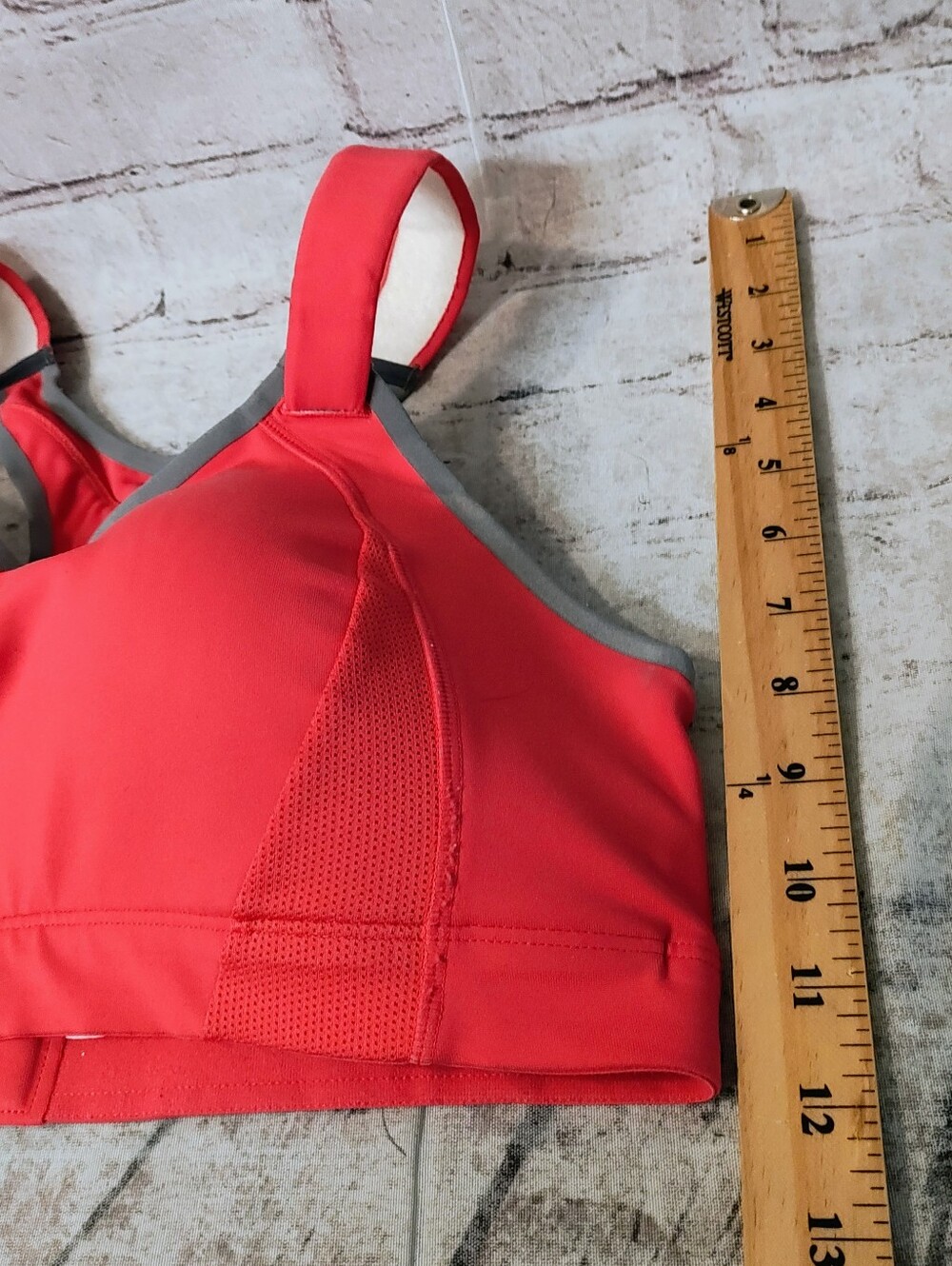 Brooks Juno Coral Pink Racerback Padded Sports Bra Racerback Wirefree 38C - Picture 9 of 10